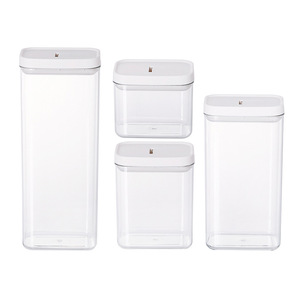 DLL198-cajas herméticas de almacenamiento de alimentos para mascotas, latas selladas de plástico, contenedores transparentes para cereales y alimentos - Product Image 1