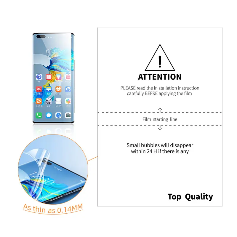 High Clear Auto Repair Full Coverage Cell Phone Screen Protector For IPhone 13 Pro Max