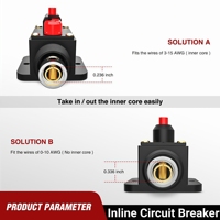 20-150 Amp Inline DC devre kesici 12-48V 3-15 AWG Araba Ses Amplifikatörü için Sıfırlanabilir Sigorta Tutucu RV Tekne Kamyon Güneş İnvertörü