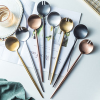 Ensemble de couverts de luxe en acier inoxydable 304, cuillère à salade, fourchette, cuillère de service 29 cm, argenterie or mat, ensemble de couverts pour l'hôtellerie