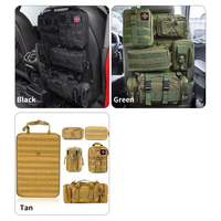 Organisateur de siège arrière tactique amélioré SIVI, vente directe d'usine, sac de rangement avec 5 pochettes, organisateur de panneau Molle pour véhicule