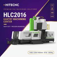 HLC2016 3 Eksenli CNC Portal İşleme Merkezi BT50 İş Mili 24 Takımlı ATC Çift Kolonlu Portal Freze Makinesi