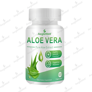 Aeglewell OEM ODM Capsule di Aloe Vera Biologica, Capsule di Estratto Puro di Aloe, Funzione Immunitaria Sana, Prodotto in Stabilimento GMP - Product Image 1
