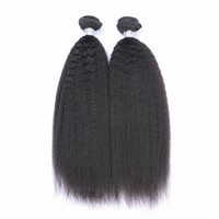 Yaki – trame de cheveux crépus lisses à la Machine, mèches de cheveux 100% humains pour femmes noires, vente en gros