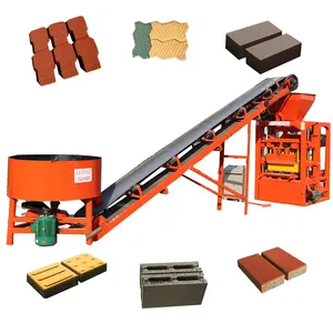 Prensa manual para fabricação de tijolos de cimento, máquina semiautomática para pequenas empresas, KAIDONG QT4-23A, para produção de blocos sólidos