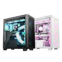 Casing Gaming Mid Tower SUITMASTER M3000 dengan 1 Kipas ARGB 140mm, Radiator 360mm, Audio USB, Kaca Temper, Mesh Depan, MicroATX, Baja