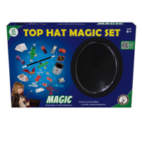 Tour de magie avec chapeau et baguette pour enfants, magie de close-up, accessoires de scène, ensembles de trucs de magie, puzzle magique