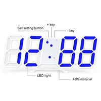 Smart 3D LED leuchtende Wanduhr Moderne digitale Schreibtisch uhr Uhr Tisch Wecker Mehrfarbige LED-Anzeige für das Wohnzimmer zu Hause