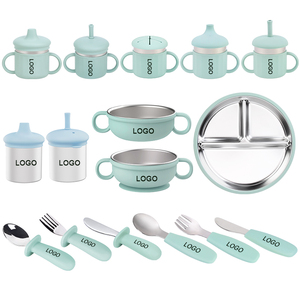Assiette pour enfants en acier inoxydable anti-brûlure avec compartiments et <span class=keywords><strong>coque</strong></span> en <span class=keywords><strong>silicone</strong></span> amovible, assiette à succion pour bébé - Product Image 6