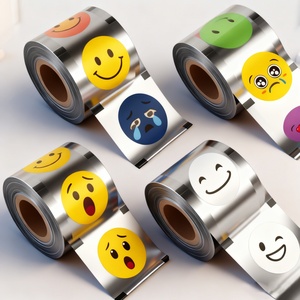 Customized Print Logo Sealing Film <b>Roll</b> Pp Plastic Heat Seal Film Boba <b>Bubble</b> Tea Plastic Cup Sealing Film - Product Image 2