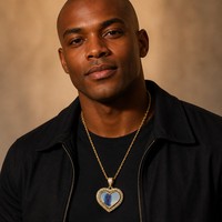 Collier pendentif photo rotatif personnalisé en forme de cœur géométrique, laiton plaqué or, zircon, chaîne corde, bijoux hip-hop, vente en gros