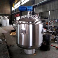 Cuve de mélange industrielle en acier inoxydable avec chemise chauffante pour l'industrie cosmétique, alimentaire et chimique