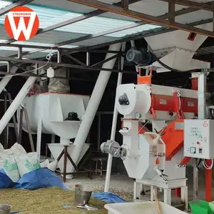 Factory price 1t/h 2t/h cattle cows feed production line for sale