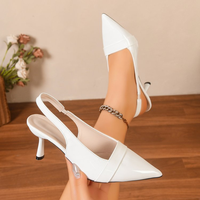 6762 Nouveauté Chaussures à talons hauts sexy à bout pointu et bride arrière pour femmes, grande taille, style transfrontalier, très tendance