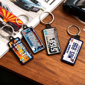 ป้ายทะเบียนของรัฐแบบกำหนดเองพวงกุญแจป้ายโลหะแบบวินเทจของสหรัฐอเมริกาพิมพ์ป้ายรถพวงกุญแจเสน่ห์ของขวัญของที่ระลึกของร้านรถยนต์แบบย้อนยุค - Product Image 4