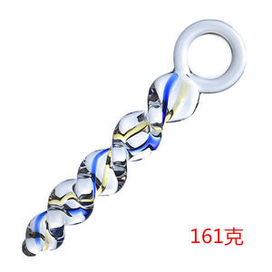 Realistische <span class=keywords><strong>dildo</strong></span>, grote penis, G-spot stimulator, seksspeeltje voor volwassenen, dubbele kop, kristalglas, anale butt plug met ring voor vrouwen. - Product Image 5