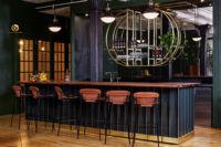 Solution de design de comptoir de bar commercial, concept de comptoir de restaurant moderne, mobilier et comptoir de bar lounge d'hôtel personnalisés