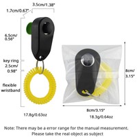 PETRICH Bracelet jaune FS-XP-318 et anneau vert Clicker d'entraînement d'agilité pour chien avec conception de doigt en plastique Style moderne simple