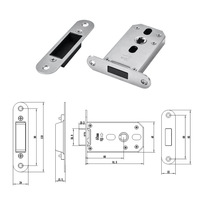 Corps de serrure en acier inoxydable de conception moderne Normcore accessoire d'intérieur magnétique Durable écologique accessoires de fenêtre de porte d'usine