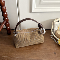 Sac à main en paille tressé de luxe pour jeune femme, nouvelle collection, vente en gros