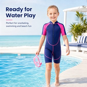 Combinaisons de plongée en néoprène 2 mm avec fermeture éclair frontale pour enfants - Offre spéciale - Product Image 2