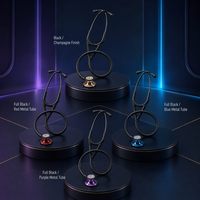 Stéthoscope Professionnel Coloré avec Diaphragme Réversible, Outil d'Écoute Acoustique Adulte et Pédiatrique pour Équipes Médicales