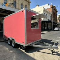 Remorque de restauration mobile Bqq Grill, remorque fumoir BBQ, camions et chariots de restauration pour steak, burger, hot-dog