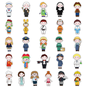 Autocollants en vinyle personnalisés découpés à la main sur le thème de la profession, pour scrapbooking, journal et ordinateur portable, décoration - Product Image 5