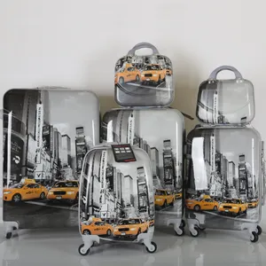 PC Luggage The latest fashion suitcase Pull rod box 3 pieces pattern