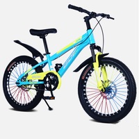 Vélo de route pour enfants 18-22 pouces, garçons et filles, freins à double disque, vitesse unique, cadre en acier au carbone, jantes en alliage d'aluminium, complet