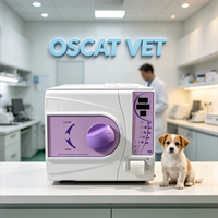 Stérilisateur autoclave à vide OSCAT vétérinaire 12L à trois étapes avec imprimante, entièrement automatique, affichage LED