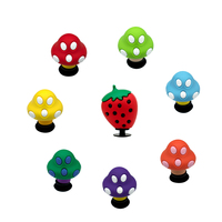 Charmes 3D en caoutchouc pour chaussures, fleurs, abeilles, yeux, poissons, fruits, champignons, accessoires de décoration pour chaussures, boucles, charmes 3D pour chaussures