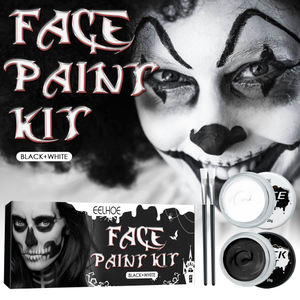 EELHOE Kit Vampiro Zombie <span class=keywords><strong>Calavera</strong></span> <span class=keywords><strong>Cara</strong></span> Cuerpo Maquillaje <span class=keywords><strong>Pintura</strong></span> - Product Image 1