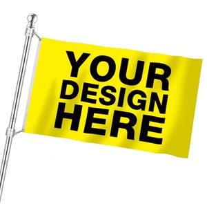 Banderas de diseño amarillo personalizadas de alta calidad, mejor precio de fábrica, venta al por mayor, técnicas de impresión Digital - Product Image 1