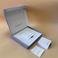 Ensemble d'emballage de luxe haut de gamme pour montres et bijoux avec logo personnalisé, boîte à tiroir rigide écologique, boîte d'expédition, pochette en microfibre et doublure en éponge