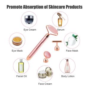 Rodillo de Jade para Masaje Facial 5 en 1, Masajeador Eléctrico Vibratorio, Reafirmante de Piel, Lifting Facial, Impermeable, Mini, para Ojeras - Product Image 5