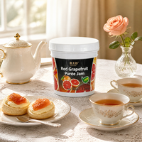 Purée de Pamplemousse Rouge à la Pulpe Épaisse en Grand Baril de la Fabrique Lotlong pour les Boutiques de Desserts et les Chaînes de Salons de Thé
