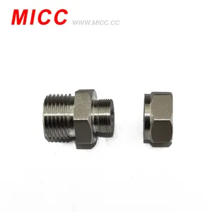 อุปกรณ์เสริมเทอร์โมคัปเปิลแบบถ่ายโอนความร้อน MICC SS304 /SS316/ทองเหลือง/นิกเกิลชุบเหล็กการบีบอัดและด้าย