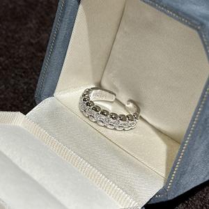 Anillo de Plata Pura S925 Wenchi con Incrustaciones de Circonio, Diseño Exclusivo, Simple, Moderno, Medieval, Vintage, Francés, Elegante, con Toque Chino - Product Image 5