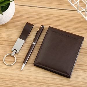 <span class=keywords><strong>Regalos</strong></span> personalizados de <span class=keywords><strong>boda</strong></span> <span class=keywords><strong>para</strong></span> invitados, carteras de diseñador, set de regalo <span class=keywords><strong>para</strong></span> hombres con bolígrafo y llavero, artículos únicos a la venta - Product Image 2