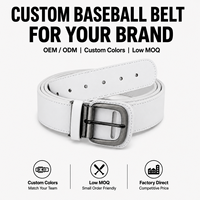 Ceinture Sportive Décontractée en Cuir PU pour Hommes, Robuste et Confortable, avec Boucle à Ardillon Ajustable, Idéale pour le Baseball et le Softball – Vente en Gros et Personnalisable