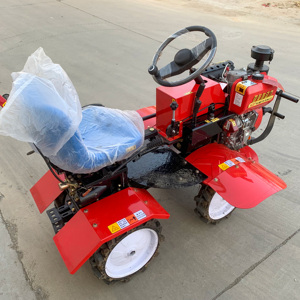 Efficient 4WD Riding Mini Tiller <b>Gasoline</b>/Diesel Engine Start Rotary Power Weeder Multifunctional Easy Operate Paddy Multiple En - Product Image 4