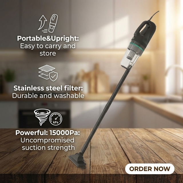 ELUXGO Professional Handheld Bagless Cyclone Vacuum Cleaner Portable Vacuum SVC1016 Stick Vacuum Cleaner