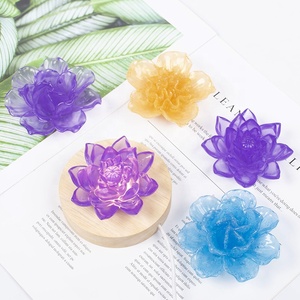 แม่พิมพ์ซิลิโคนสำหรับทำเทียนหอมกลิ่นดอกไม้วันวาเลนไทน์ รูปทรงดอกกุหลาบ ดอกโบตั๋น ดอกเบญจมาศ สำหรับทำช็อกโกแลตและสบู่ - Product Image 1