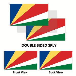 Drapeaux des <span class=keywords><strong>Seychelles</strong></span> en gros 3x5 pieds 68D/100D Polyester Personnalisation de toutes les nations Expédition rapide Fournisseur fiable Livraison rapide - Product Image 5