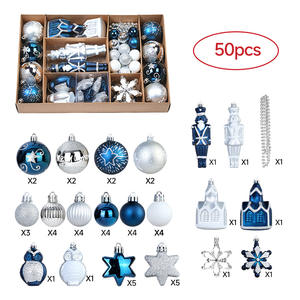 Boîte d'emballage en papier Arrivalbrown Christmas Ball Suit50pcs Costume de boule de Noël peint Ornements suspendus Décoration d'arbre de Noël - Product Image 6
