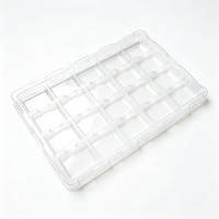 Plateau d'insertion en blister PET transparent pour le tri et la manutention de composants électroniques de précision, moulage personnalisé en usine