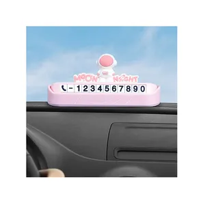 Interior kits parking number plate cute cartoon new model car ornament