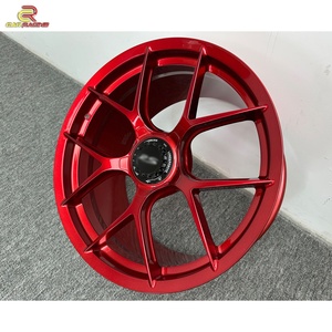 Jantes rouges personnalisées en alliage d'aluminium pour voiture, 20, 21, 22, 23, 24 pouces, pour Porsche Carrera 991 911, jantes forgées monobloc à blocage central - Product Image 2