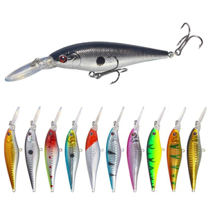 Leurres de pêche 9,5g/110mm Long Tongue Plate FLOATING MINNOW Hardbait Leurres artificiels Vente en gros - Product Image 5